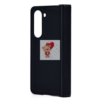 Чехол-накладка для Samsung Galaxy Fold 5 (черный) - FOLD PC тканевая текстура 