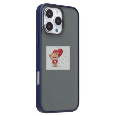 Чехол-накладка для Apple iPhone 16 Pro Max (темно-синий) - PC035