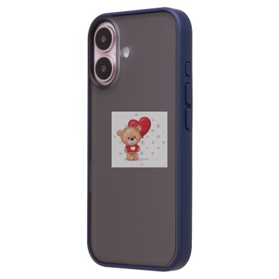 Чехол-накладка для Apple iPhone 16 (темно-синий) - PC035