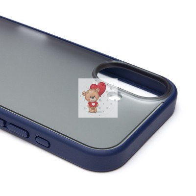 Чехол-накладка для Apple iPhone 16 (темно-синий) - PC035