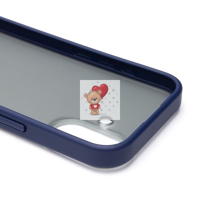 Чехол-накладка для Apple iPhone 16 (темно-синий) - PC035