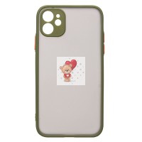 Чехол-накладка для Apple iPhone 11 (зеленый/черный) - PC041