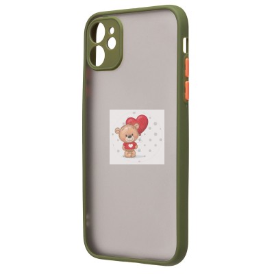 Чехол-накладка для Apple iPhone 11 (зеленый/черный) - PC041