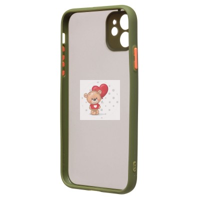 Чехол-накладка для Apple iPhone 11 (зеленый/черный) - PC041