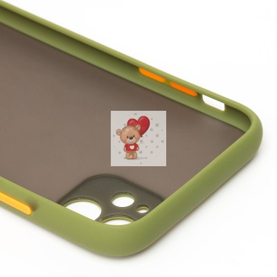 Чехол-накладка для Apple iPhone 11 (зеленый/черный) - PC041