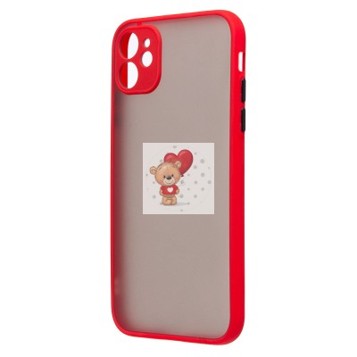 Чехол-накладка для Apple iPhone 11 (красный/черный) - PC041