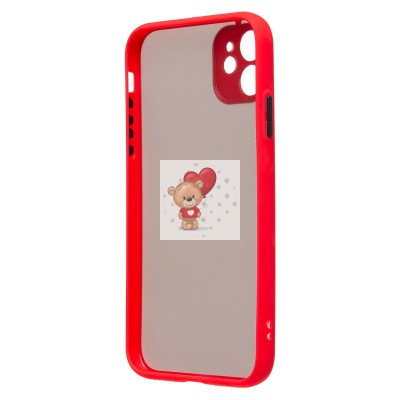 Чехол-накладка для Apple iPhone 11 (красный/черный) - PC041