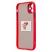 Чехол-накладка для Apple iPhone 11 (красный/черный) - PC041