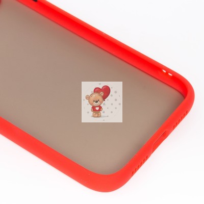 Чехол-накладка для Apple iPhone 11 (красный/черный) - PC041