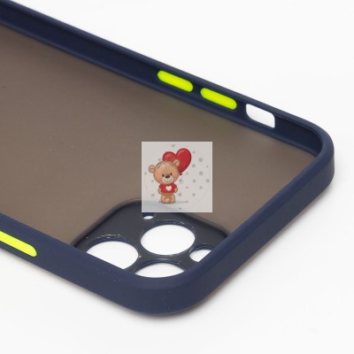 Чехол-накладка для Apple iPhone 12 Pro Max (темно-синий/черный) - PC041 Чехол-накладка для Apple iPhone 12 Pro Max (темно-синий/черный) - PC041