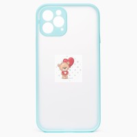 Чехол-накладка для Apple iPhone 12 Pro Max (голубой/белый) - PC041 Чехол-накладка для Apple iPhone 12 Pro Max (голубой/белый) - PC041