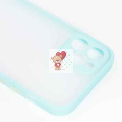 Чехол-накладка для Apple iPhone 12 Pro Max (голубой/белый) - PC041 Чехол-накладка для Apple iPhone 12 Pro Max (голубой/белый) - PC041