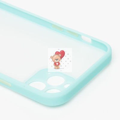 Чехол-накладка для Apple iPhone 12 Pro Max (голубой/белый) - PC041 Чехол-накладка для Apple iPhone 12 Pro Max (голубой/белый) - PC041