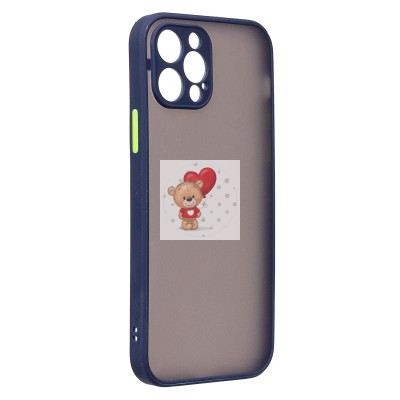 Чехол-накладка для Apple iPhone 12 Pro (темно-синий/черный) - PC041 Чехол-накладка для Apple iPhone 12 Pro (темно-синий/черный) - PC041