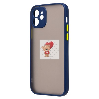 Чехол-накладка для Apple iPhone 12 (темно-синий/черный) - PC041 Чехол-накладка для Apple iPhone 12 (темно-синий/черный) - PC041