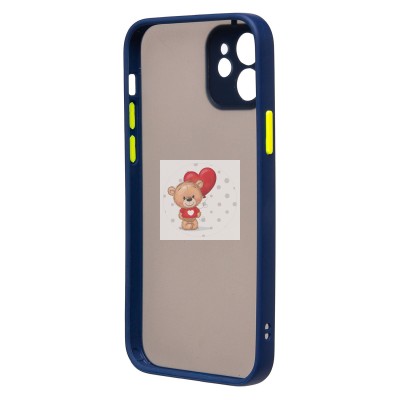 Чехол-накладка для Apple iPhone 12 (темно-синий/черный) - PC041 Чехол-накладка для Apple iPhone 12 (темно-синий/черный) - PC041