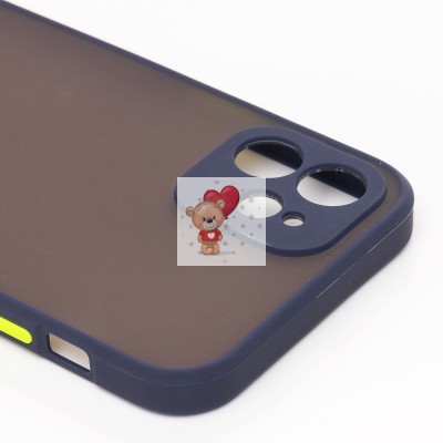 Чехол-накладка для Apple iPhone 12 (темно-синий/черный) - PC041 Чехол-накладка для Apple iPhone 12 (темно-синий/черный) - PC041