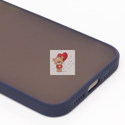 Чехол-накладка для Apple iPhone 12 (темно-синий/черный) - PC041 Чехол-накладка для Apple iPhone 12 (темно-синий/черный) - PC041