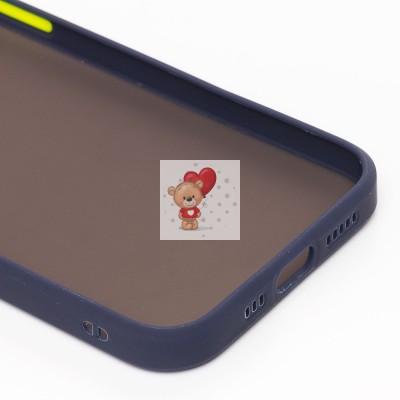 Чехол-накладка для Apple iPhone 12 (темно-синий/черный) - PC041 Чехол-накладка для Apple iPhone 12 (темно-синий/черный) - PC041