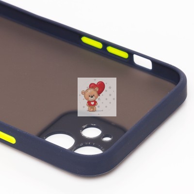 Чехол-накладка для Apple iPhone 12 (темно-синий/черный) - PC041 Чехол-накладка для Apple iPhone 12 (темно-синий/черный) - PC041