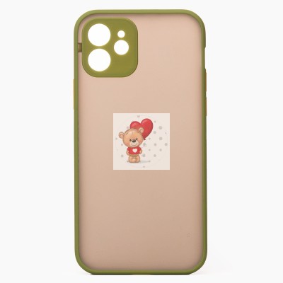 Чехол-накладка для Apple iPhone 12 (зеленый/черный) - PC041 Чехол-накладка для Apple iPhone 12 (зеленый/черный) - PC041