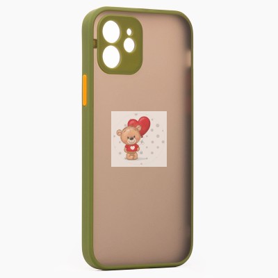 Чехол-накладка для Apple iPhone 12 (зеленый/черный) - PC041