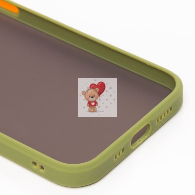 Чехол-накладка для Apple iPhone 12 (зеленый/черный) - PC041