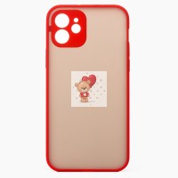 Чехол-накладка для Apple iPhone 12 (красный/черный) - PC041