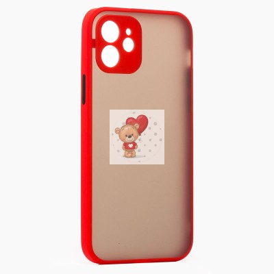 Чехол-накладка для Apple iPhone 12 (красный/черный) - PC041