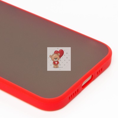 Чехол-накладка для Apple iPhone 12 (красный/черный) - PC041