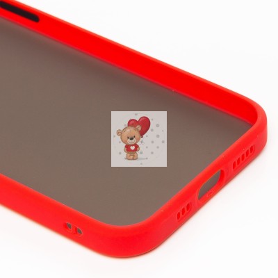 Чехол-накладка для Apple iPhone 12 (красный/черный) - PC041