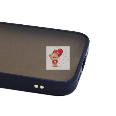 Чехол-накладка для Apple iPhone 13 mini (темно-синий/черный) - PC041