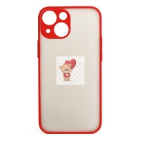 Чехол-накладка для Apple iPhone 13 mini (красный/черный) - PC041