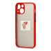 Чехол-накладка для Apple iPhone 13 mini (красный/черный) - PC041