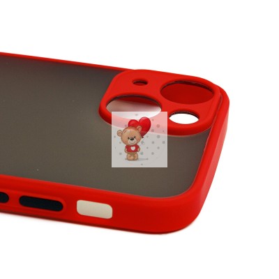 Чехол-накладка для Apple iPhone 13 mini (красный/черный) - PC041