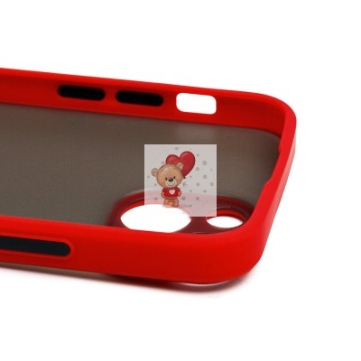 Чехол-накладка для Apple iPhone 13 mini (красный/черный) - PC041