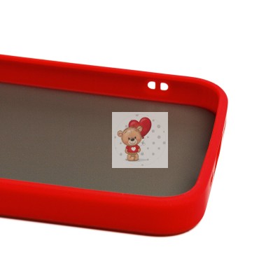 Чехол-накладка для Apple iPhone 13 mini (красный/черный) - PC041