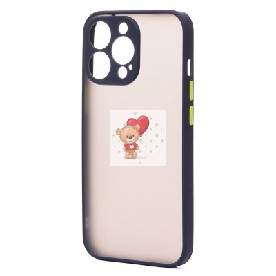 Чехол-накладка для Apple iPhone 13 Pro Max (темно-синий/черный) - PC041