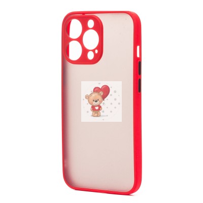 Чехол-накладка для Apple iPhone 13 Pro Max (красный/черный) - PC041 Чехол-накладка для Apple iPhone 13 Pro Max (красный/черный) - PC041