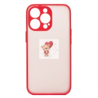 Чехол-накладка для Apple iPhone 13 Pro (красный/черный) - PC041