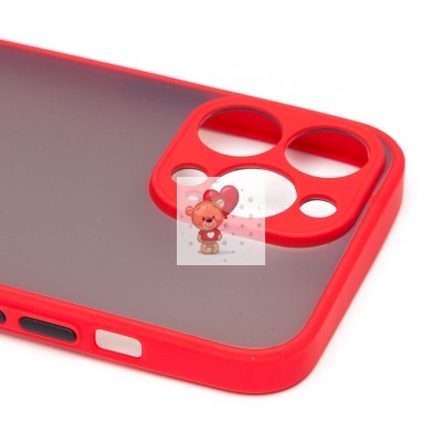 Чехол-накладка для Apple iPhone 13 Pro (красный/черный) - PC041