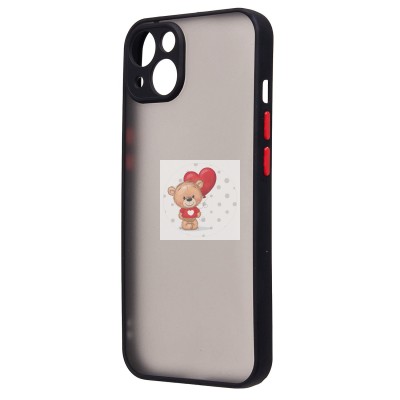 Чехол-накладка для Apple iPhone 13 (черный/черный) - PC041