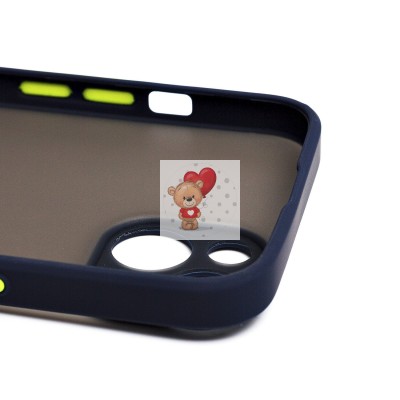 Чехол-накладка для Apple iPhone 13 (темно-синий/черный) - PC041