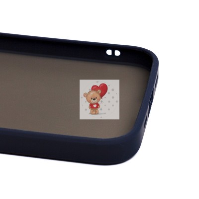 Чехол-накладка для Apple iPhone 13 (темно-синий/черный) - PC041