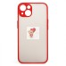 Чехол-накладка для Apple iPhone 13 (красный/черный) - PC041