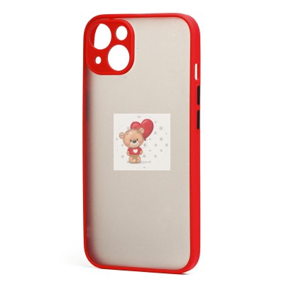 Чехол-накладка для Apple iPhone 13 (красный/черный) - PC041 Чехол-накладка для Apple iPhone 13 (красный/черный) - PC041