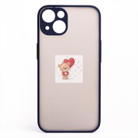 Чехол-накладка для Apple iPhone 14 Plus (темно-синий/черный) - PC041 Чехол-накладка для Apple iPhone 14 Plus (темно-синий/черный) - PC041