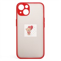 Чехол-накладка для Apple iPhone 14 Plus (красный/черный) - PC041