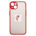 Чехол-накладка для Apple iPhone 14 Plus (красный/черный) - PC041