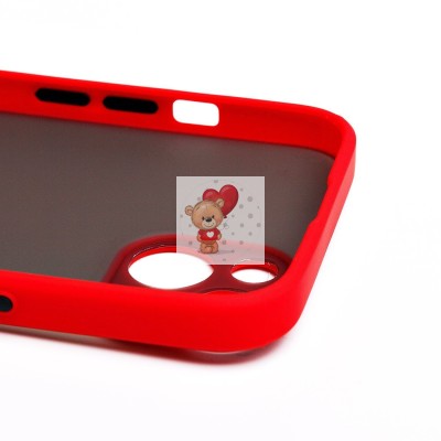 Чехол-накладка для Apple iPhone 14 Plus (красный/черный) - PC041